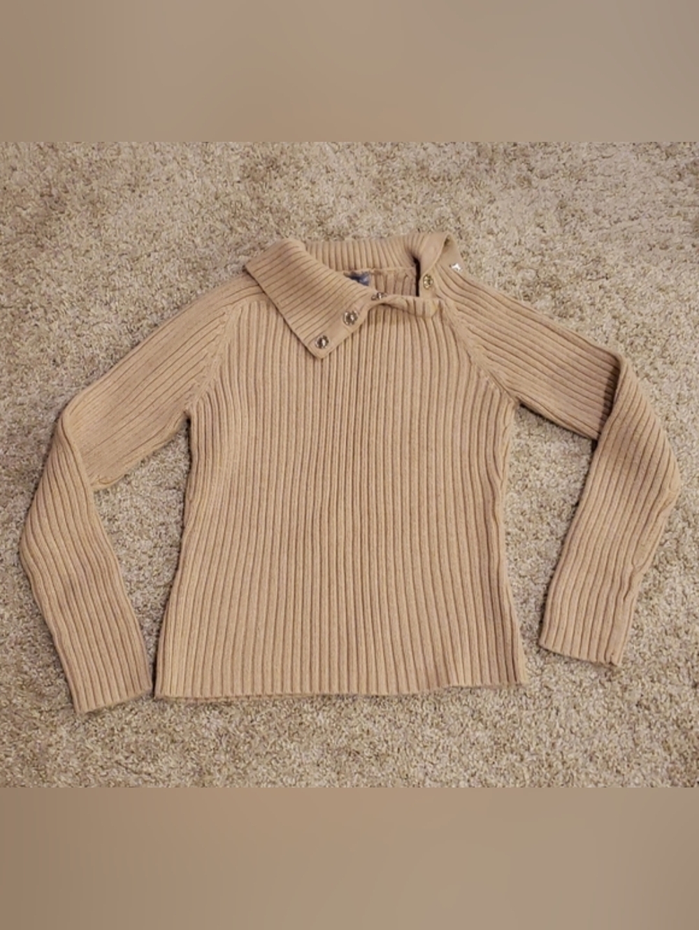 CANYON RIVER BLUES THICK KNIT TURTLENECK SWEATER WITH SNAPS